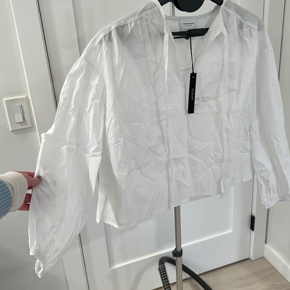 NWT Who What Wear Collection Kat Poet Top in White - Limited Run - Picture 3 of 4